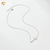 Women's S925 Silver Geometric Clavicle Necklace With Electroplating