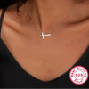 Women's S925 Silver Geometric Clavicle Necklace With Electroplating