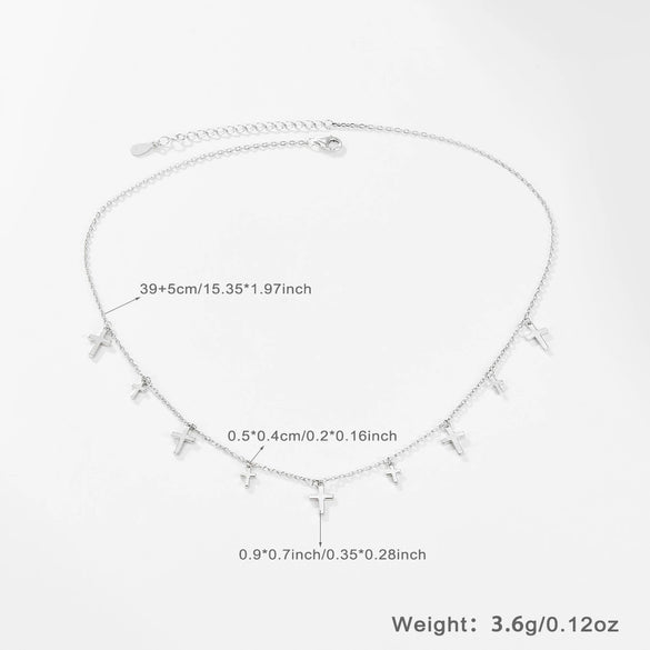 Women's S925 Silver Geometric Clavicle Necklace With Electroplating