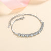 Women's S925 Silver Geometric Inlaid Moissanite Electroplated Bracelet