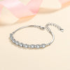 Women's S925 Silver Geometric Inlaid Moissanite Electroplated Bracelet