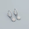 Women's S925 Silver Geometric Mans Star Electroplated Earrings