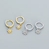 Women's S925 Silver Geometric Mans Star Electroplated Earrings