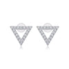 Women's S925 Silver Geometric Moissanite Inlay Earrings