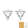 Women's S925 Silver Geometric Moissanite Inlay Earrings