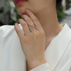 Women's S925 Silver Geometric Moissanite Inlay Fashion Rings