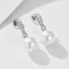 Women's S925 Silver Geometric Pearl Inlaid Highend Fashion Earrings