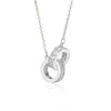 Women's S925 Silver Geometric Ring Pendant Necklace