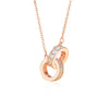 Women's S925 Silver Geometric Ring Pendant Necklace