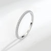 Women's S925 Silver Geometric Single Row Diamond Tail Ring With Electroplating
