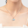 Women's S925 Silver Geometric Street Style Diamond Enamel Clavicle Necklace