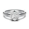 Women's S925 Silver Light Luxury Geometric Ice Flower Zircon High Carbon Ring Set