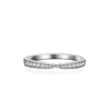 Women's S925 Silver Moissanite Cross Ring With Geometric Design