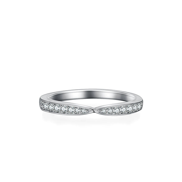Women's S925 Silver Moissanite Cross Ring With Geometric Design