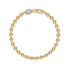 Women's S925 Silver Moissanite Inlay Geometric Round Bead Fashion Bracelet