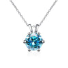 Women's S925 Silver Moissanite Pendant Necklace With Animal Zodiac Pattern And Round Shape Set With Precious Stones