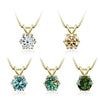 Women's S925 Silver Moissanite Pendant Necklace With Animal Zodiac Pattern And Round Shape Set With Precious Stones
