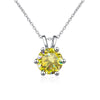 Women's S925 Silver Moissanite Pendant Necklace With Animal Zodiac Pattern And Round Shape Set With Precious Stones