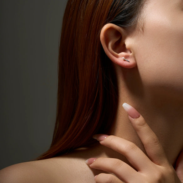 Women's S925 Silver Pearl Pendant Earrings With Geometric Fashion Design And Platinum 18K Gold Electroplating