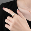Women's S925 Silver Retro Light Luxury Geometric Star And Moon Adjustable Open Ring With Electroplated Finish