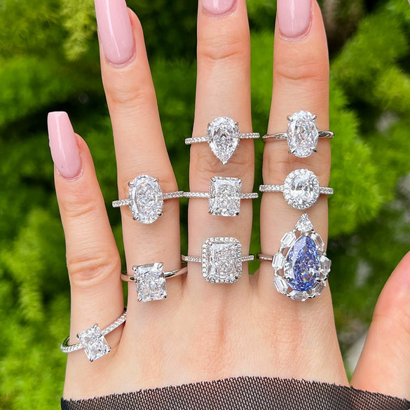 Women's S925 Silver Ring Geometric Ushape Drop Shape Electroplated Elegant