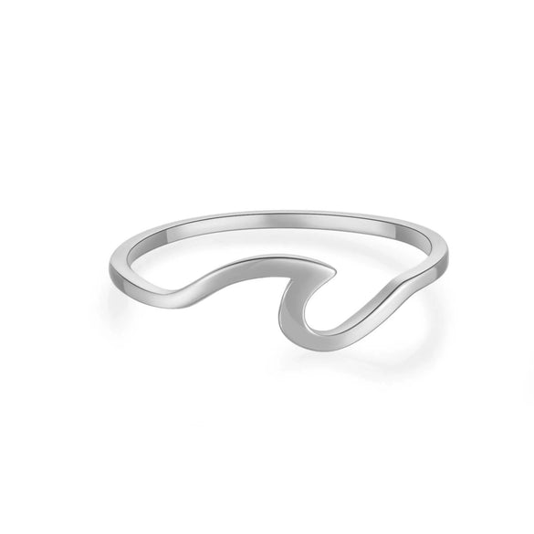 Women's S925 Silver Ring With Laser Cutting Herringbone Large Wave And Bird Head Design Crown Pattern Electroplated With Platinum Or 18K Gold