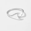 Women's S925 Silver Ring With Laser Cutting Herringbone Large Wave And Bird Head Design Crown Pattern Electroplated With Platinum Or 18K Gold