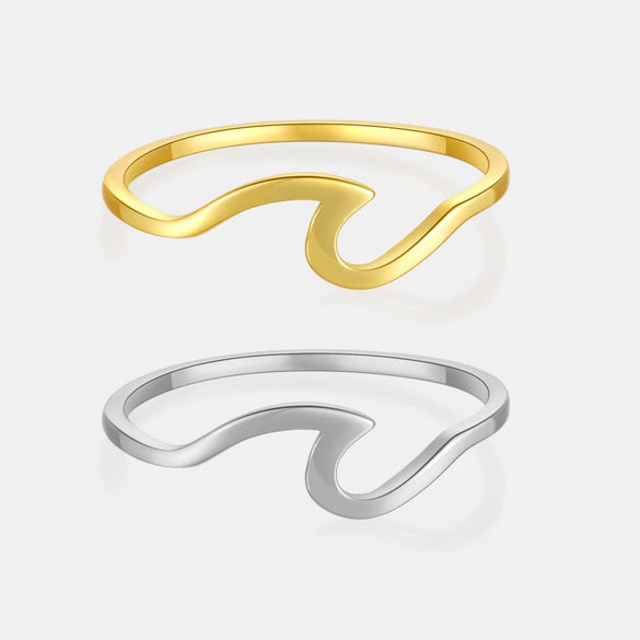 Women's S925 Silver Ring With Laser Cutting Herringbone Large Wave And Bird Head Design Crown Pattern Electroplated With Platinum Or 18K Gold