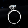 Women's S925 Silver Ring With Moissanite And Rhombus Design