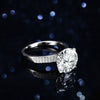 Women's S925 Silver Ring With Moissanite And Rhombus Design
