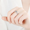 Women's S925 Silver Ring With Mosaic Moissanite Flowers Styling And Pt950 Platinum Electroplating