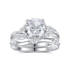 Women's S925 Silver Wave Style Light Luxury Ring With Ice Flower Cut High Carbon Diamond And Electroplating