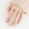 Women's S925 Sterling Silver Adjustable Open Ring With Geometric Rotating Design And Zircon Inlay Electroplated Finish