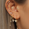 Women's S925 Sterling Silver And Copper Geometric Butterfly Chain Tassel Earrings With Zirconia