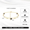 Women's S925 Sterling Silver Anklet With Geometric Fourleaf Clover Design