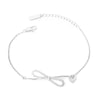 Women's S925 Sterling Silver Bow Bracelet Simple Electroplated Hand Jewelry Elegant Minimalist Accessory