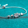 Women's S925 Sterling Silver Bracelet With Animal Zodiac Pattern Plated With Pt950 Gold