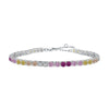 Women's S925 Sterling Silver Bracelet With Colorful Zircon Flower Butterfly Love Water Drop Design Light Luxury Style Geometric Pattern