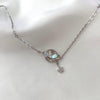 Women's S925 Sterling Silver Bracelet With Glittering Moon Stone And Star Embellishment Electroplating Design