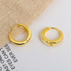 Women's S925 Sterling Silver Circle Earrings Simple Minimalist Hoop Style Earrings