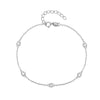 Women's S925 Sterling Silver Classic Simple Diamond Bracelet With Geometric Design Accessories