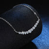 Women's S925 Sterling Silver Clavicle Chain With Moissanite Smile Pendant In Light Luxury Style And U Shape Design