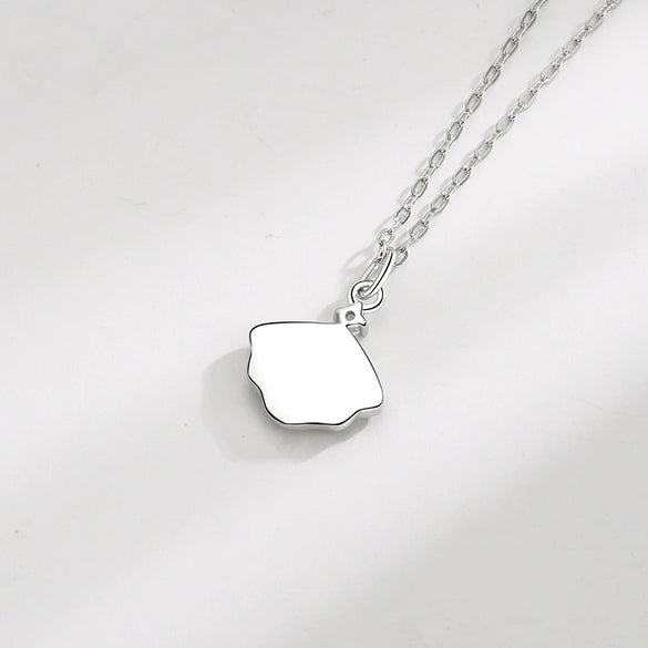 Women's S925 Sterling Silver Clavicle Necklace With White Fritillaria Pendant Simple Light Luxury Style Jewelry Gift