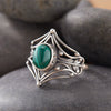Women's S925 Sterling Silver Colored Gemstone Ring Set With Gemstones Natural Gemstone Moonstone Topaz Tiger Eye Blue Crystal Exotic Geometric