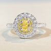 Women's S925 Sterling Silver Cute Simple Pink Heart Ring With Ice Flower Cut Zircon And Diamond Design