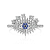 Women's S925 Sterling Silver Devil's Eye Zircon Jewelry Set With Electroplating And Geometric Style