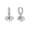 Women's S925 Sterling Silver Devil's Eye Zircon Jewelry Set With Electroplating And Geometric Style