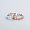 Women's S925 Sterling Silver Diamond Pattern Devil's Eye Zircon Ring Geometric Style