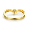 Women's S925 Sterling Silver Double Layer Herringbone Rig Leaves Geometric Ring With Electroplating