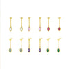 Women's S925 Sterling Silver Drop Shape Colorful Zircon Tassel Light Luxury Simple Earrings